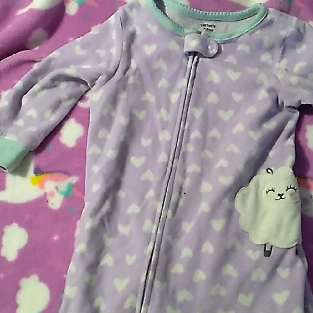 Carter's light purple Sleeper 18 months